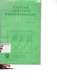Image of DAFTAR ANALISIS BAHAN MAKANAN